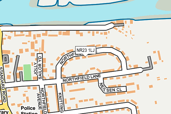 NR23 1LJ map - OS OpenMap – Local (Ordnance Survey)