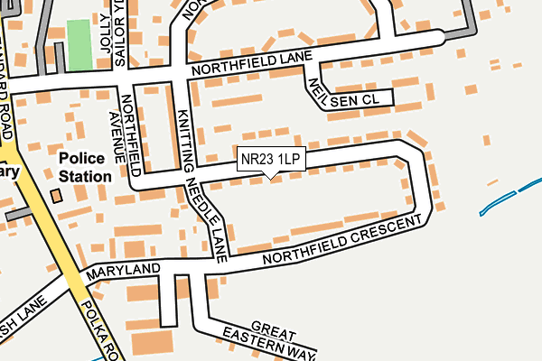 NR23 1LP map - OS OpenMap – Local (Ordnance Survey)