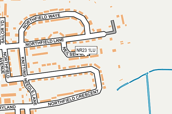 NR23 1LU map - OS OpenMap – Local (Ordnance Survey)