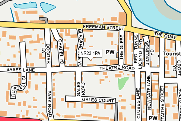 NR23 1PA map - OS OpenMap – Local (Ordnance Survey)