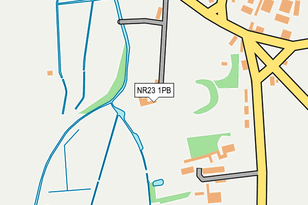 NR23 1PB map - OS OpenMap – Local (Ordnance Survey)