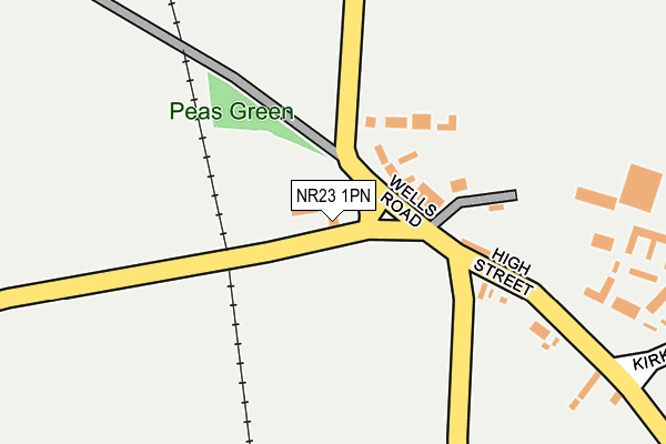 NR23 1PN map - OS OpenMap – Local (Ordnance Survey)