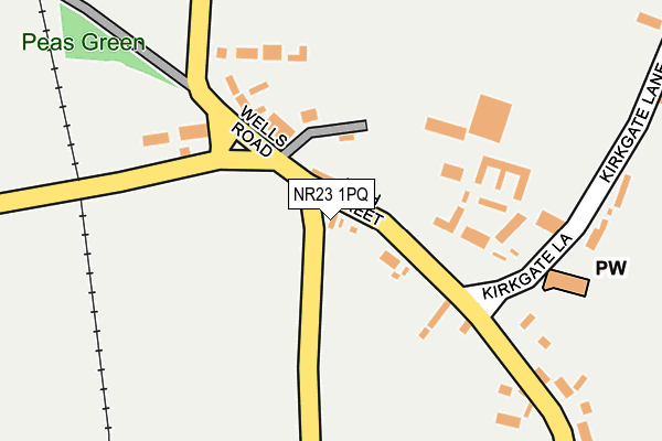 NR23 1PQ map - OS OpenMap – Local (Ordnance Survey)