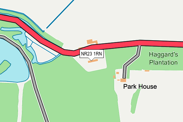 NR23 1RN map - OS OpenMap – Local (Ordnance Survey)