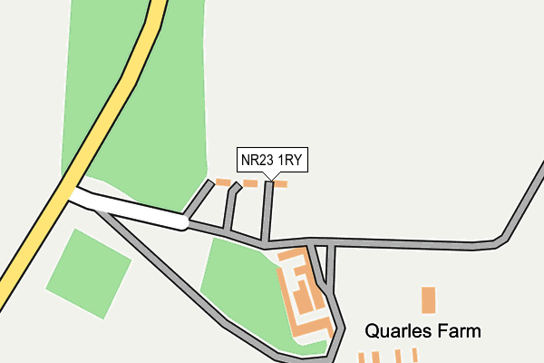 NR23 1RY map - OS OpenMap – Local (Ordnance Survey)