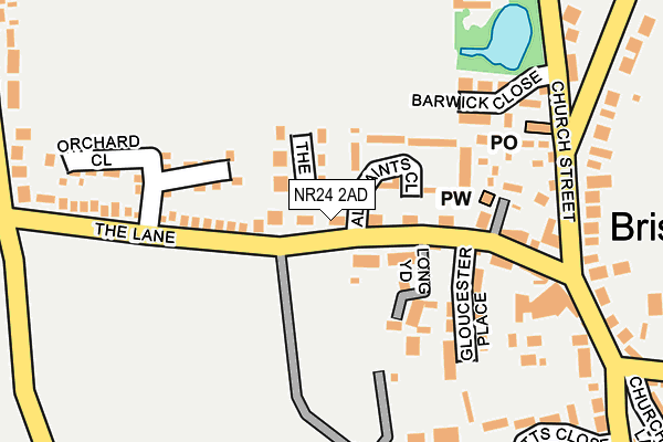 NR24 2AD map - OS OpenMap – Local (Ordnance Survey)