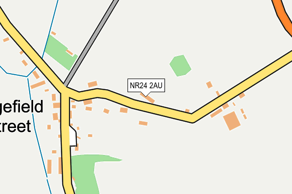 NR24 2AU map - OS OpenMap – Local (Ordnance Survey)