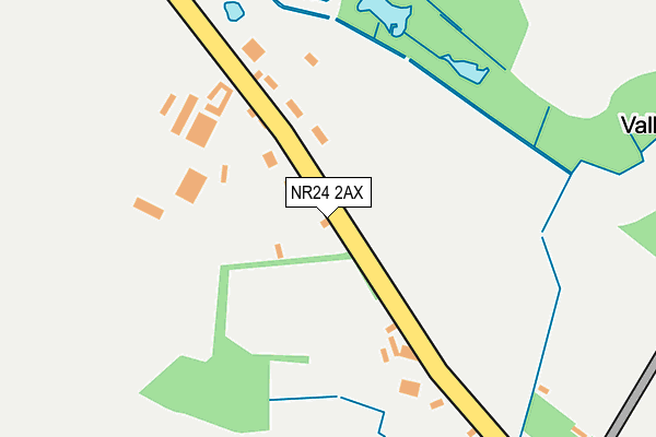 NR24 2AX map - OS OpenMap – Local (Ordnance Survey)