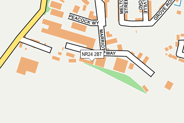 NR24 2BT map - OS OpenMap – Local (Ordnance Survey)