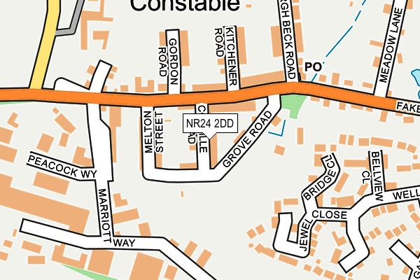 NR24 2DD map - OS OpenMap – Local (Ordnance Survey)