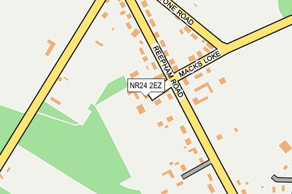 NR24 2EZ map - OS OpenMap – Local (Ordnance Survey)