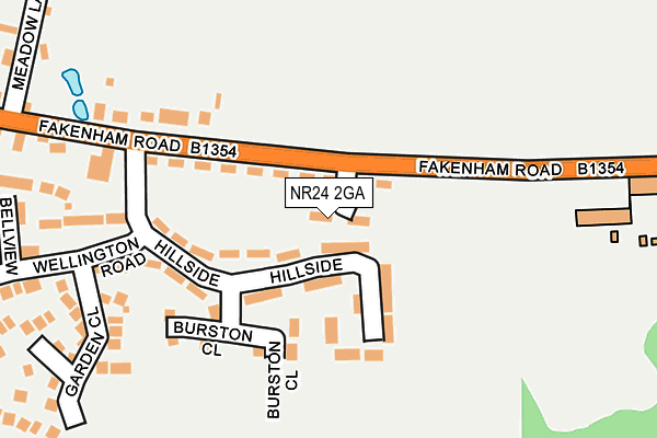 NR24 2GA map - OS OpenMap – Local (Ordnance Survey)
