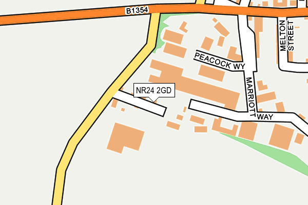 NR24 2GD map - OS OpenMap – Local (Ordnance Survey)