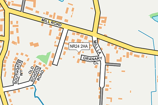NR24 2HA map - OS OpenMap – Local (Ordnance Survey)