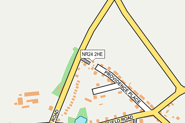 NR24 2HE map - OS OpenMap – Local (Ordnance Survey)