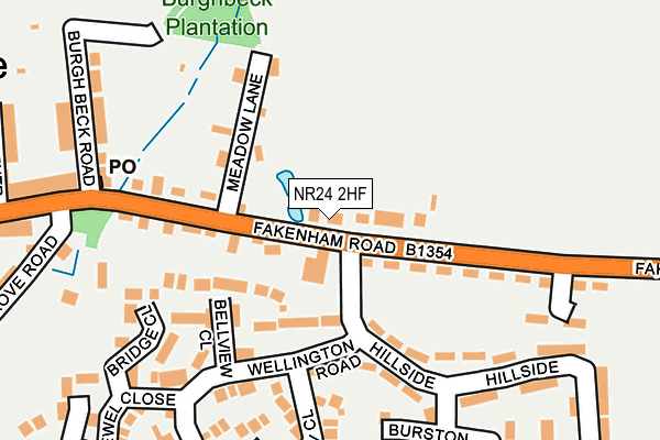 NR24 2HF map - OS OpenMap – Local (Ordnance Survey)