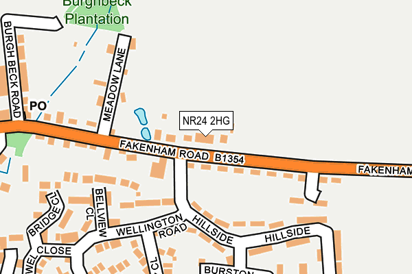 NR24 2HG map - OS OpenMap – Local (Ordnance Survey)