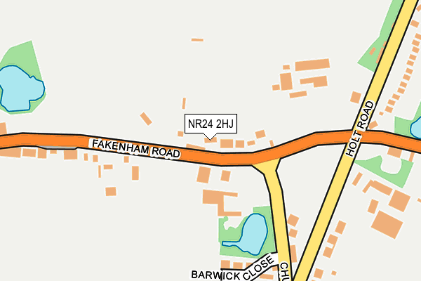 NR24 2HJ map - OS OpenMap – Local (Ordnance Survey)