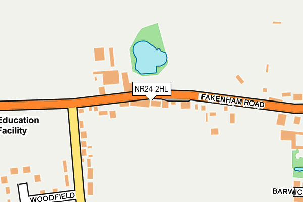 NR24 2HL map - OS OpenMap – Local (Ordnance Survey)