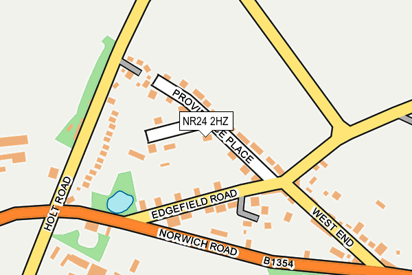 NR24 2HZ map - OS OpenMap – Local (Ordnance Survey)