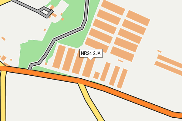 NR24 2JA map - OS OpenMap – Local (Ordnance Survey)