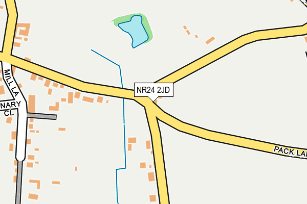 NR24 2JD map - OS OpenMap – Local (Ordnance Survey)