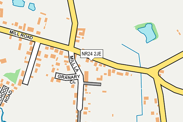 NR24 2JE map - OS OpenMap – Local (Ordnance Survey)