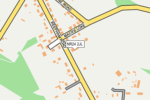 NR24 2JL map - OS OpenMap – Local (Ordnance Survey)
