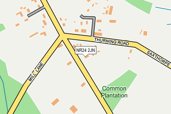 NR24 2JN map - OS OpenMap – Local (Ordnance Survey)