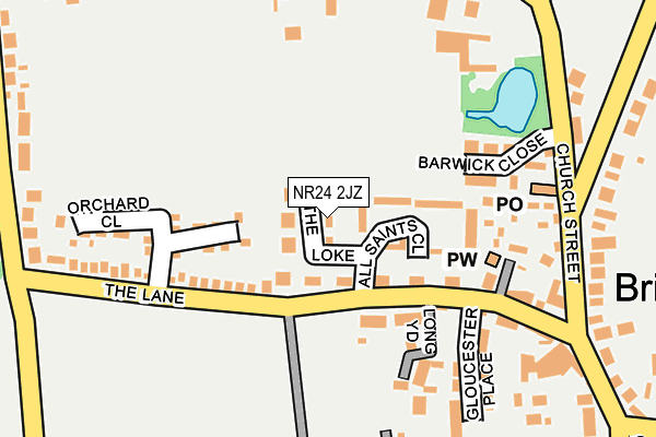 NR24 2JZ map - OS OpenMap – Local (Ordnance Survey)