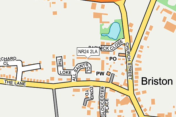 NR24 2LA map - OS OpenMap – Local (Ordnance Survey)