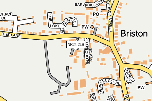 NR24 2LB map - OS OpenMap – Local (Ordnance Survey)