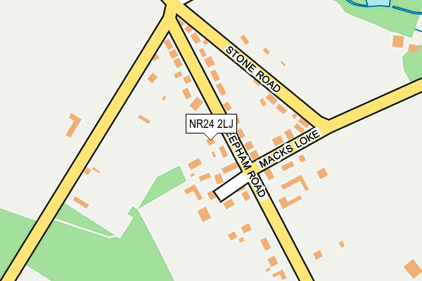 NR24 2LJ map - OS OpenMap – Local (Ordnance Survey)