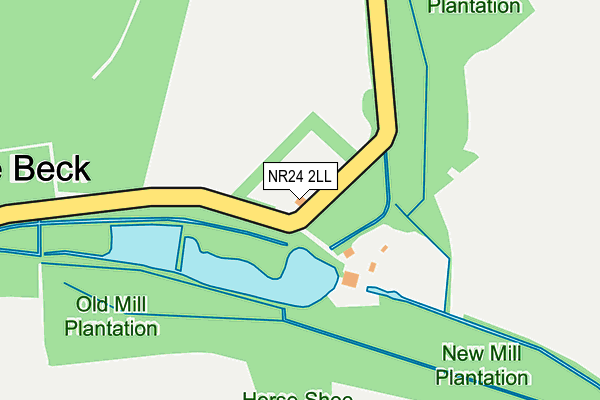 NR24 2LL map - OS OpenMap – Local (Ordnance Survey)