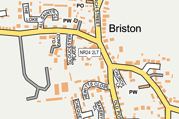 NR24 2LT map - OS OpenMap – Local (Ordnance Survey)