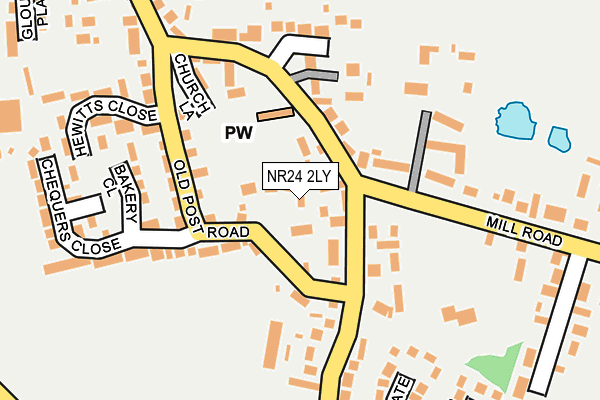 NR24 2LY map - OS OpenMap – Local (Ordnance Survey)