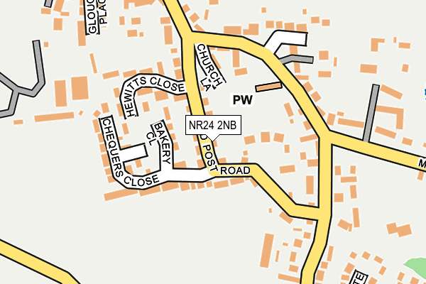 NR24 2NB map - OS OpenMap – Local (Ordnance Survey)