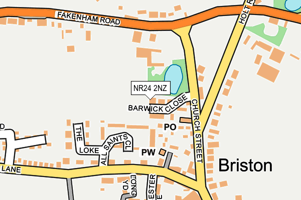NR24 2NZ map - OS OpenMap – Local (Ordnance Survey)