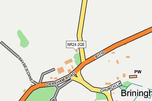 NR24 2QE map - OS OpenMap – Local (Ordnance Survey)