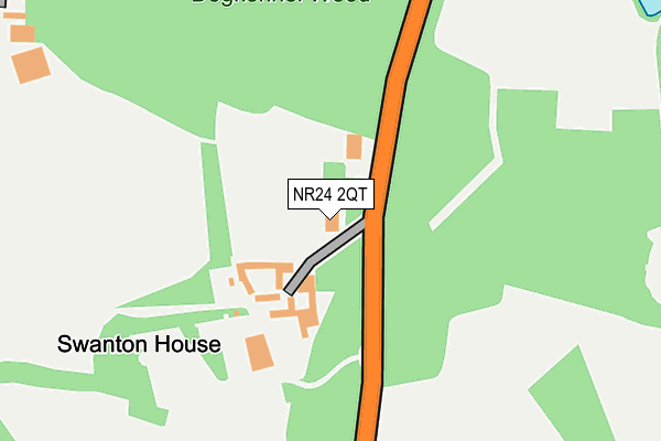 NR24 2QT map - OS OpenMap – Local (Ordnance Survey)