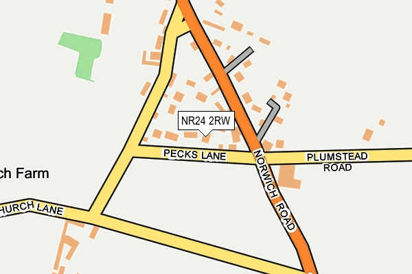 NR24 2RW map - OS OpenMap – Local (Ordnance Survey)