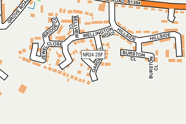NR24 2SF map - OS OpenMap – Local (Ordnance Survey)