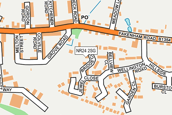 NR24 2SG map - OS OpenMap – Local (Ordnance Survey)