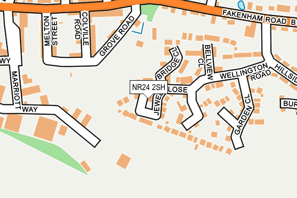 NR24 2SH map - OS OpenMap – Local (Ordnance Survey)