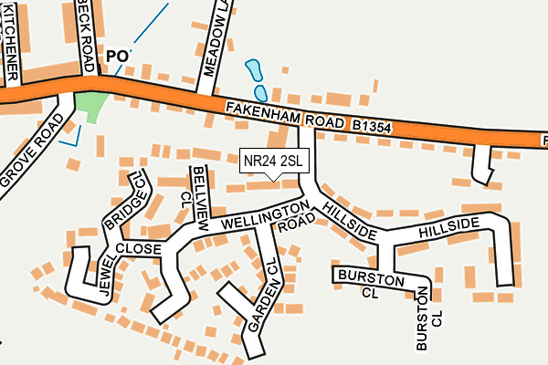 NR24 2SL map - OS OpenMap – Local (Ordnance Survey)