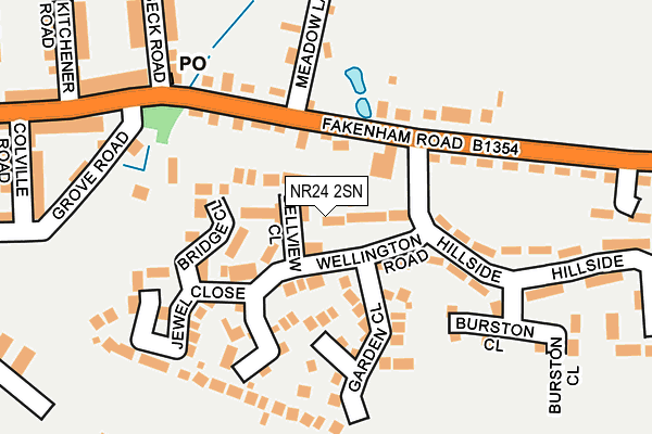 NR24 2SN map - OS OpenMap – Local (Ordnance Survey)