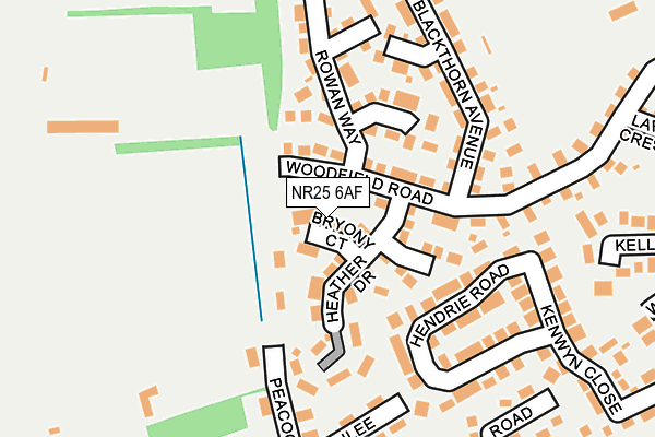 NR25 6AF map - OS OpenMap – Local (Ordnance Survey)