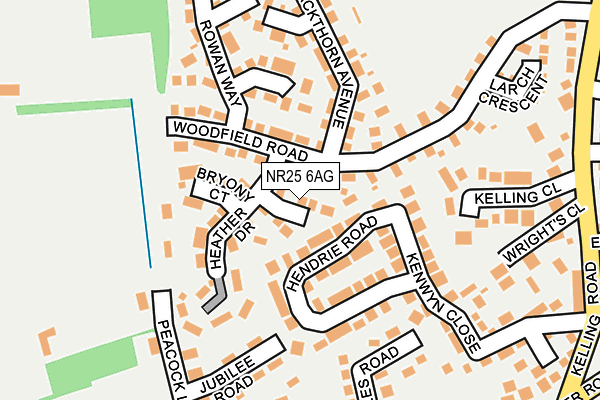 NR25 6AG map - OS OpenMap – Local (Ordnance Survey)