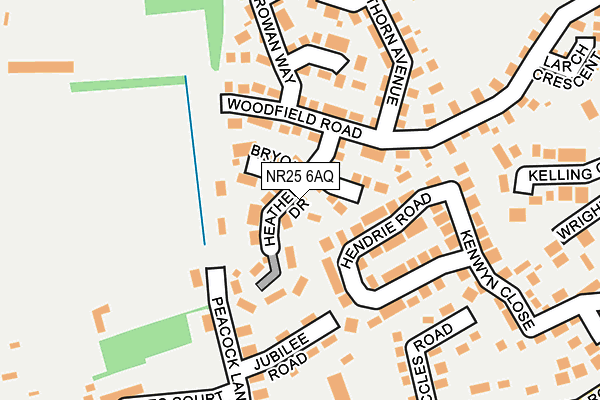 NR25 6AQ map - OS OpenMap – Local (Ordnance Survey)