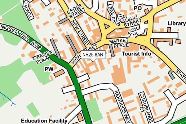 NR25 6AR map - OS OpenMap – Local (Ordnance Survey)